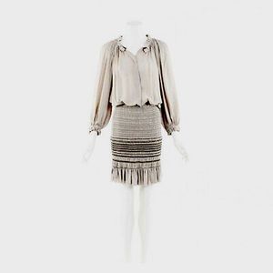 Isabel Marant Collection Silk Smocked Dress